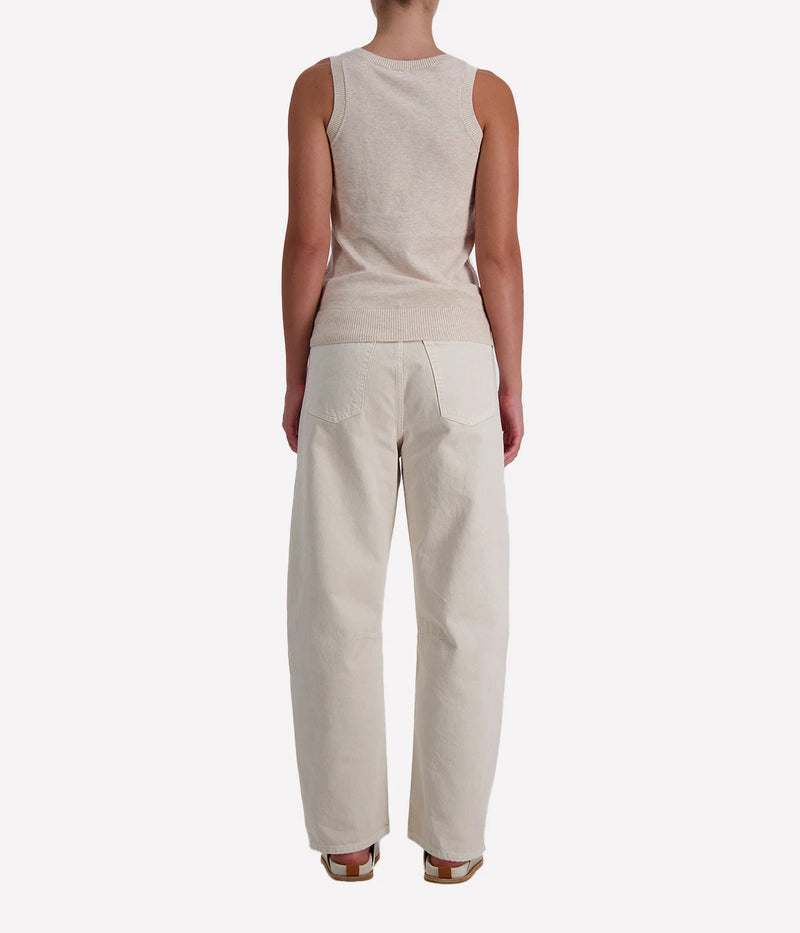 Cashmere Scoop Neck Tank in Brown Sugar