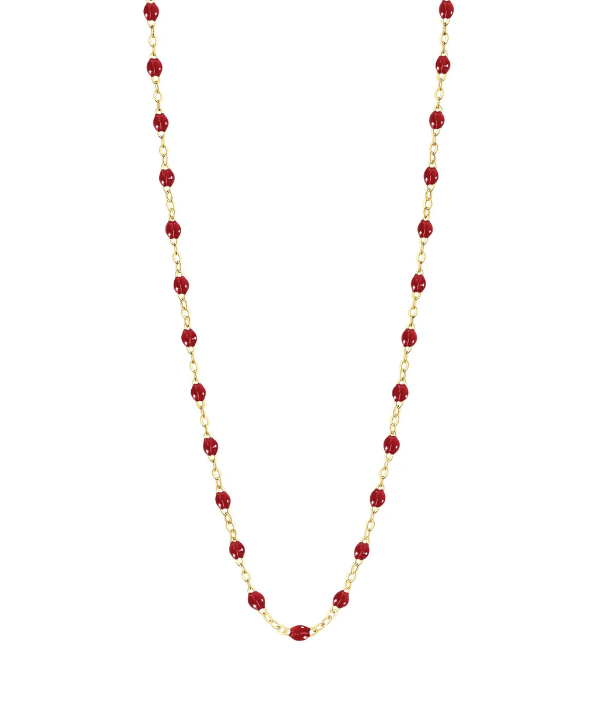 Classic Gigi 42cm Necklace 18ct Yellow Gold & Cherry