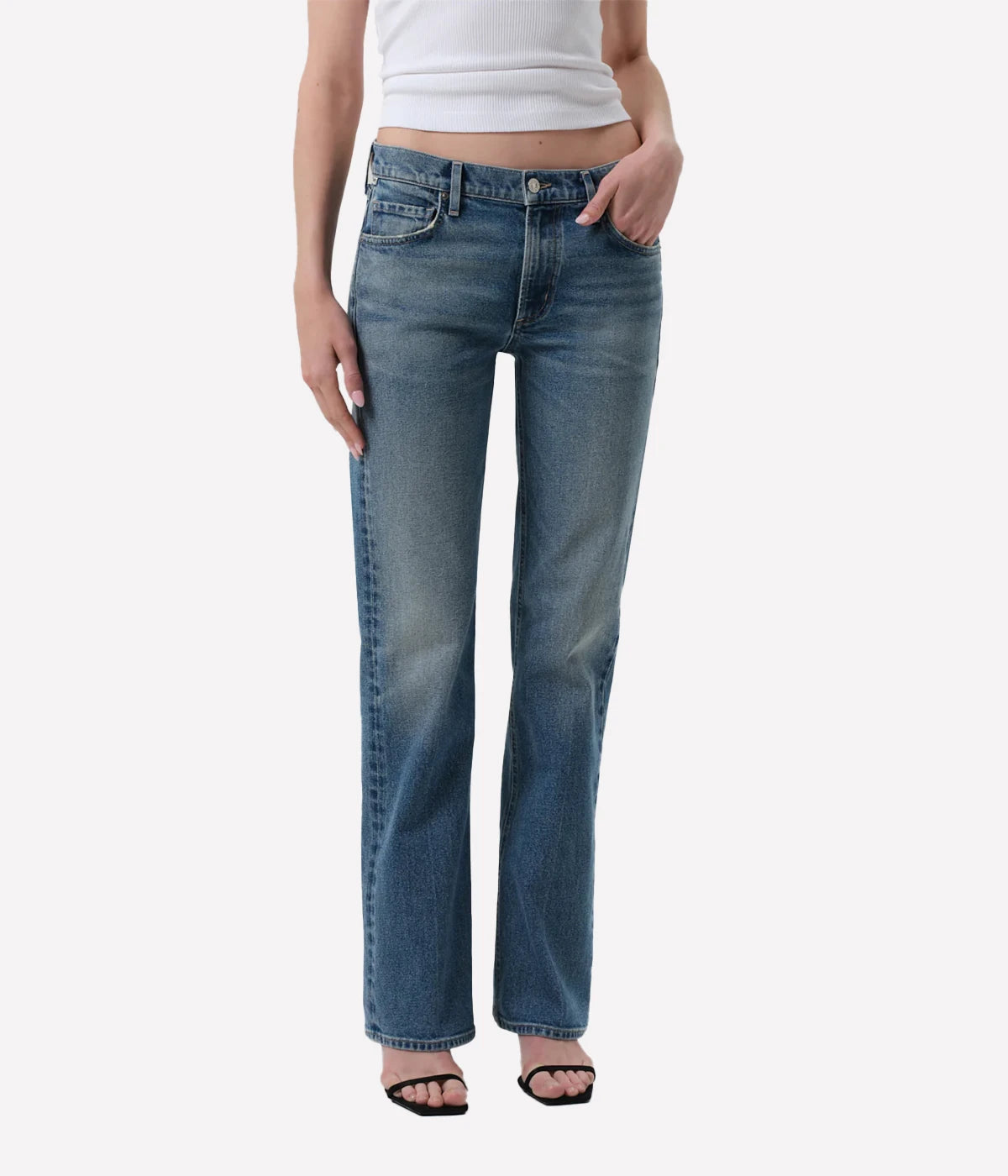 Genova Low Rise Boot Denim Jean In Clairo