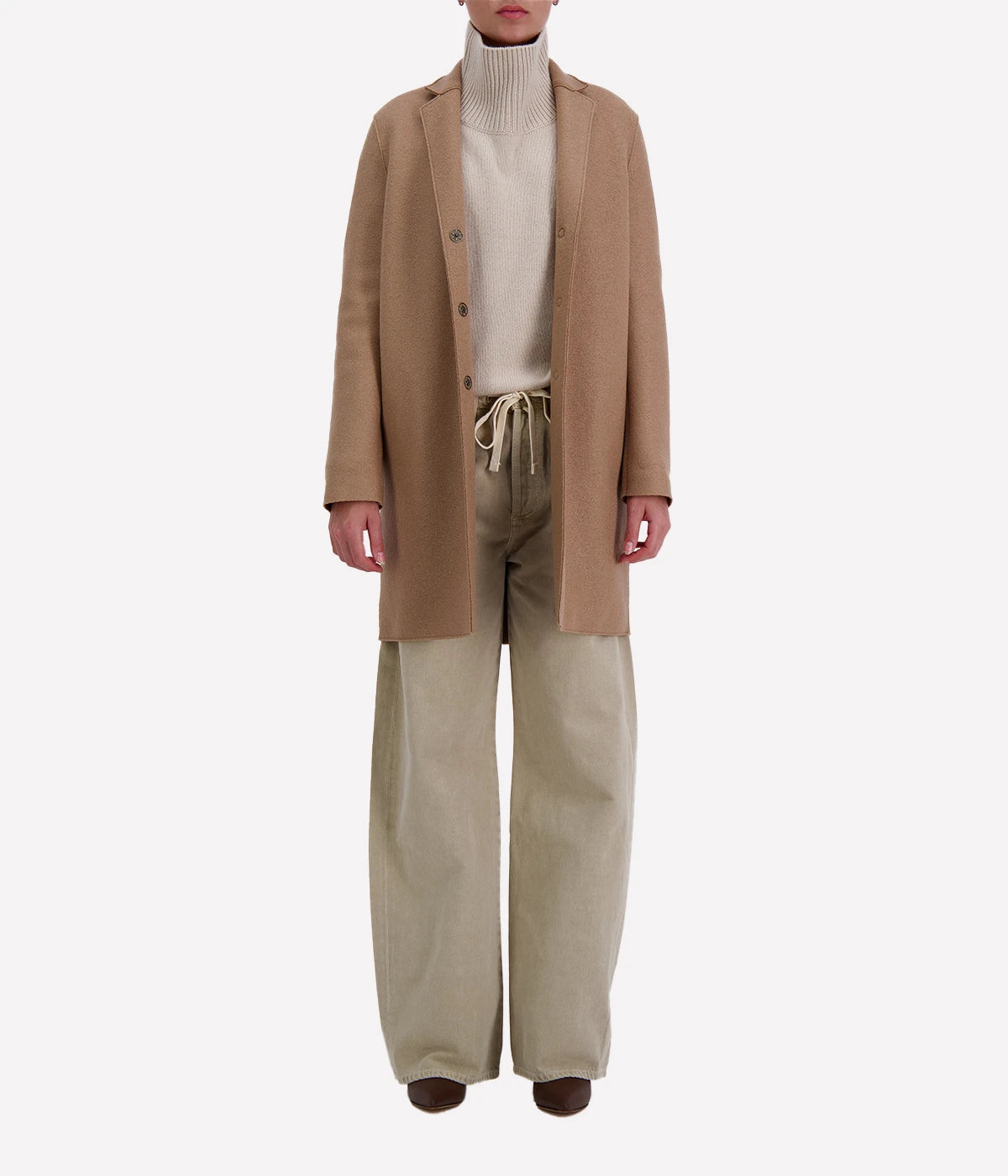 Cocoon Coat in BEIGE
