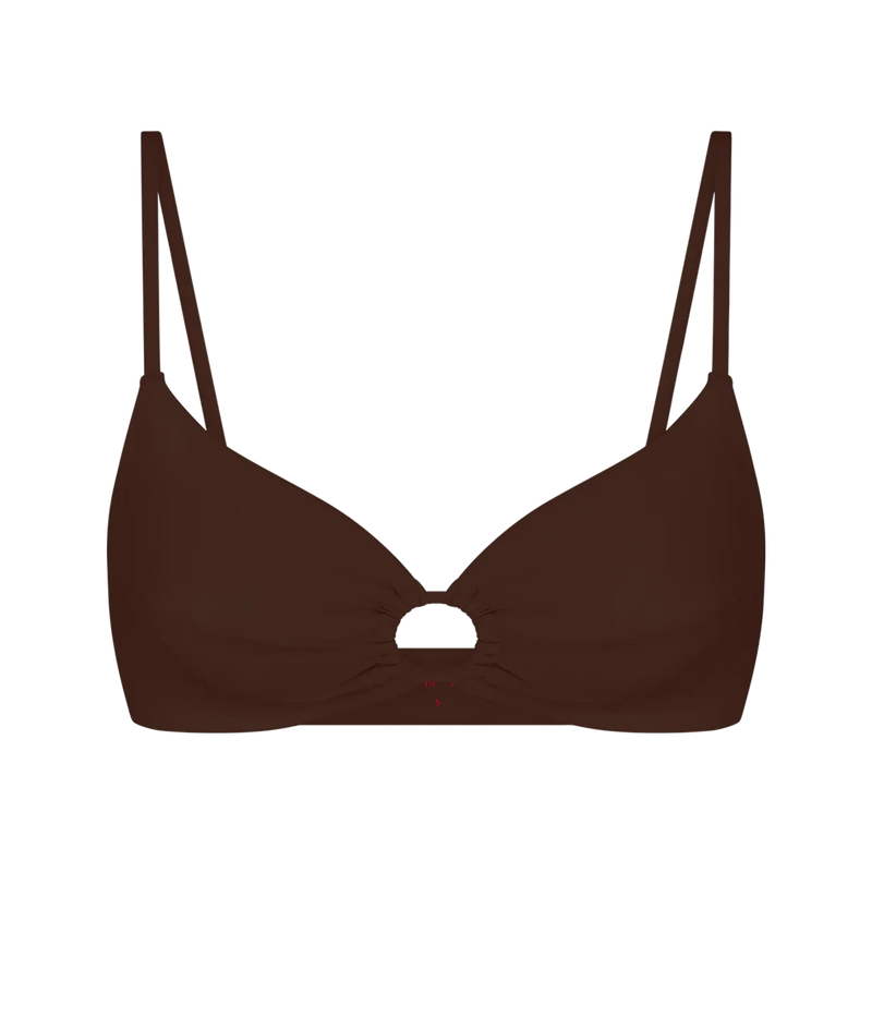 Left On Friday Coco Top in Cold Brew brown bikini top