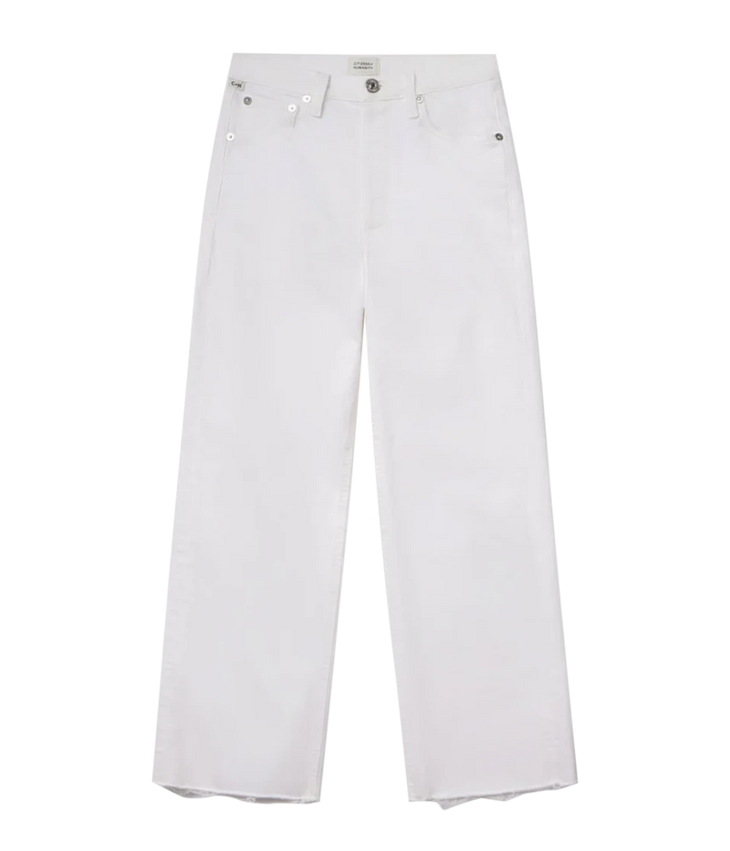 White jeans on a white background