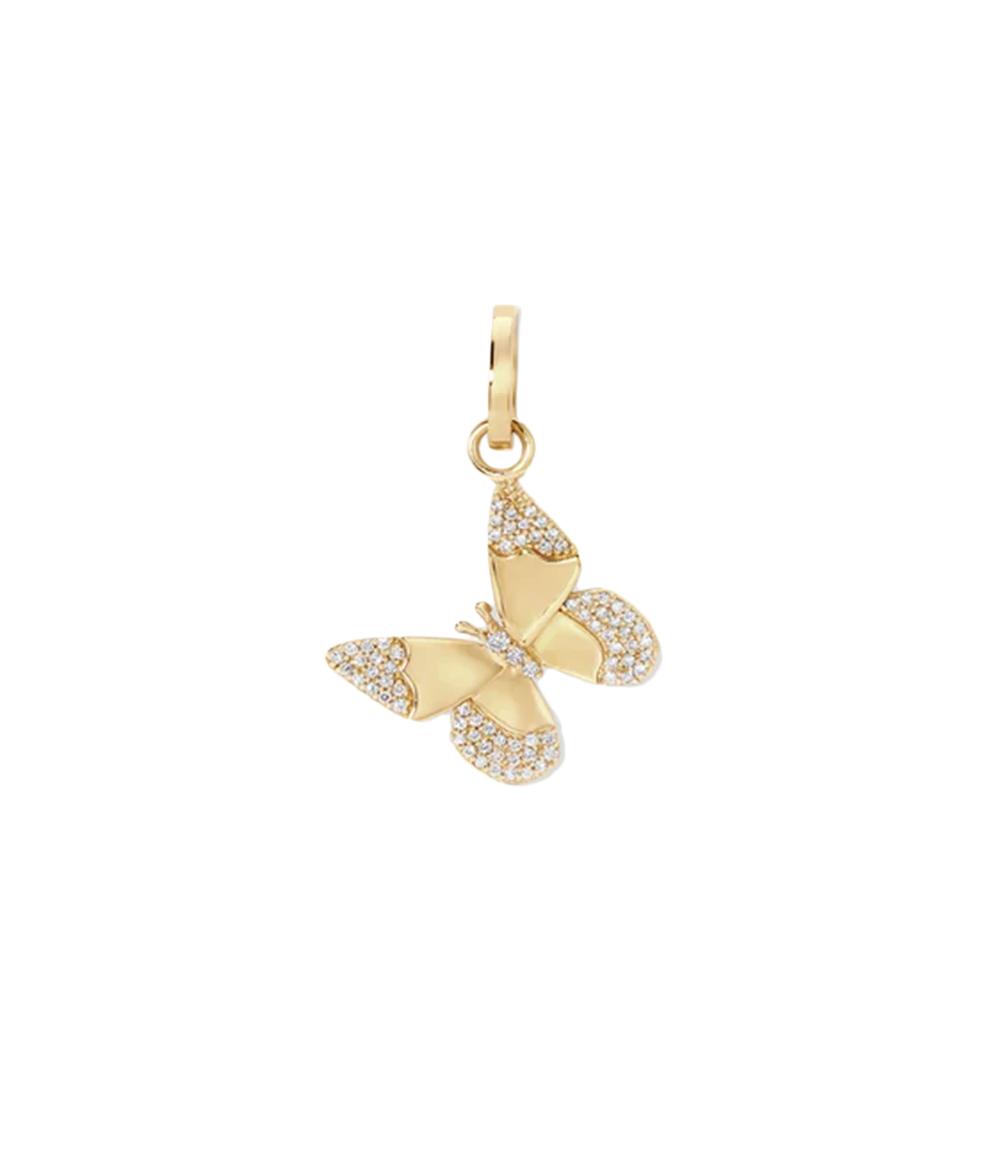 Diamond Butterfly Hinged Charm Y14 Fine Jewellery in 14k Yellow Gold
