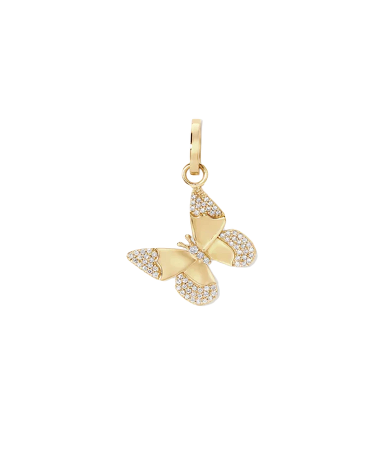 Diamond Butterfly Hinged Charm Y14 Fine Jewellery in 14k Yellow Gold