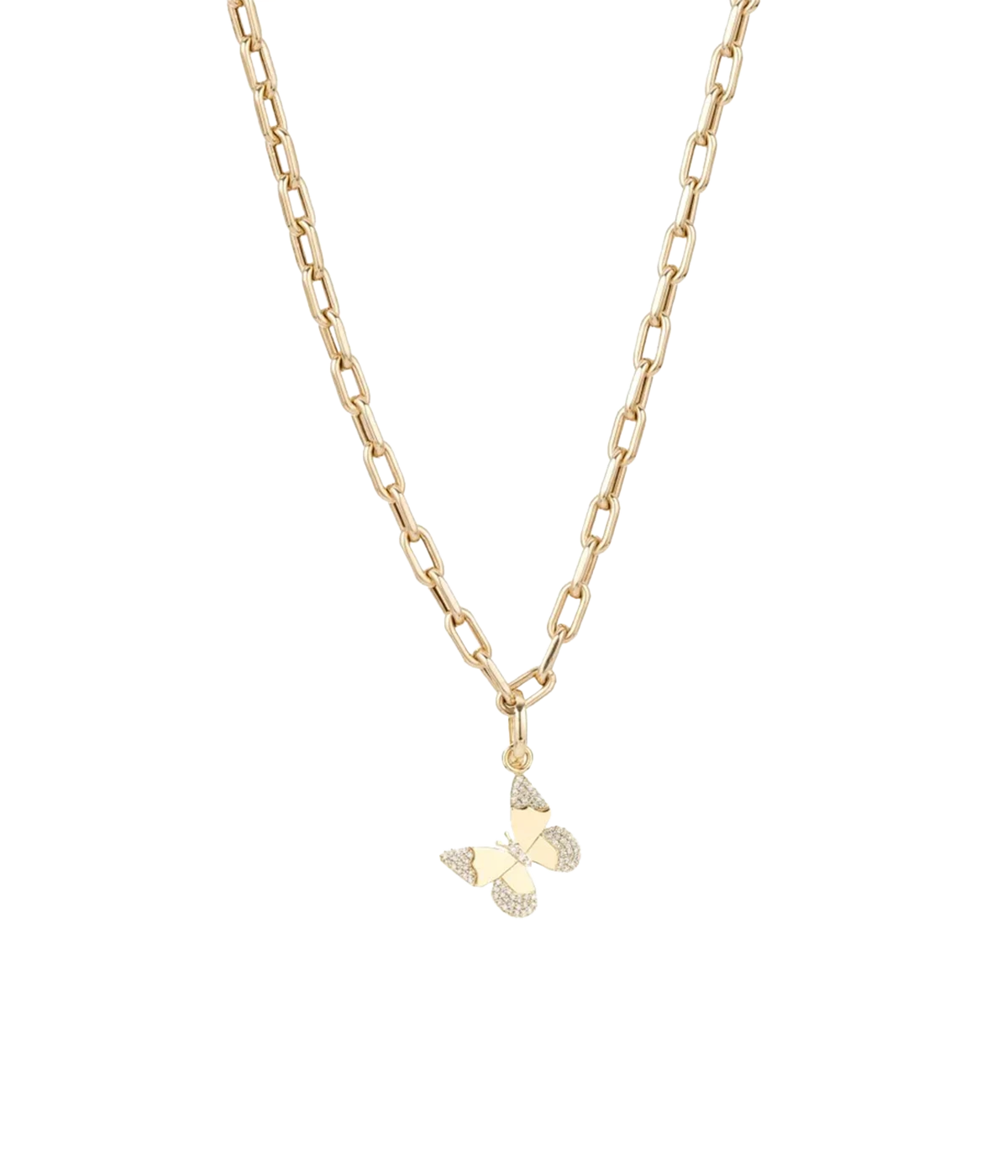 Diamond Butterfly Hinged Charm Y14 Fine Jewellery in 14k Yellow Gold