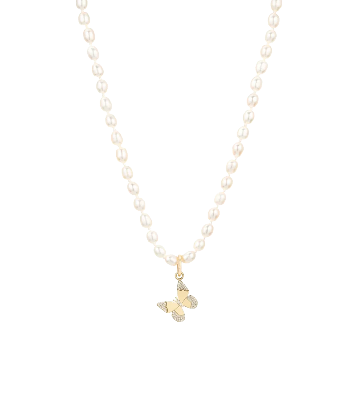 Diamond Butterfly Hinged Charm Y14 Fine Jewellery in 14k Yellow Gold