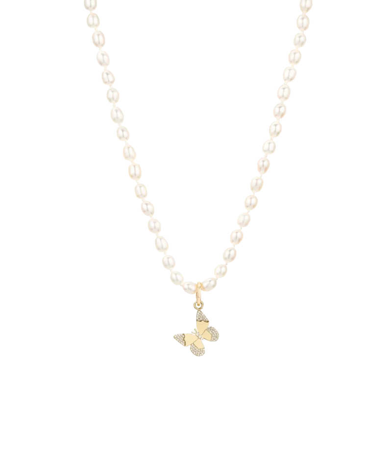 Diamond Butterfly Hinged Charm Y14 Fine Jewellery in 14k Yellow Gold