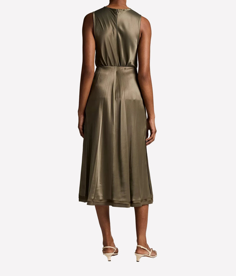 Creased Pleated Skirt in Pine Grove