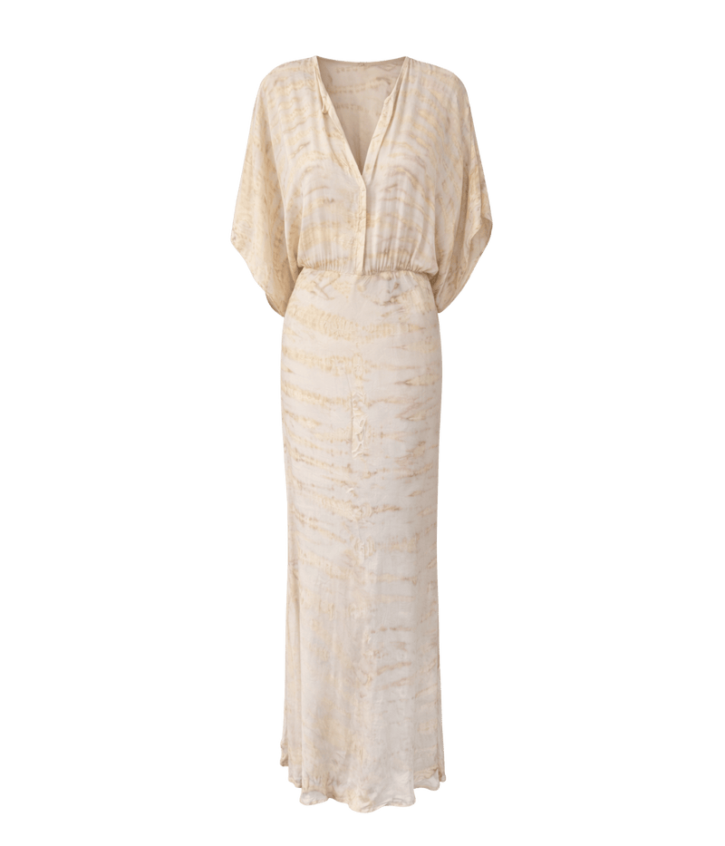 Kimono Dress in Khaki Bamboo