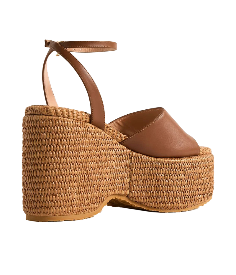 Thalia Wedge in Cuoio