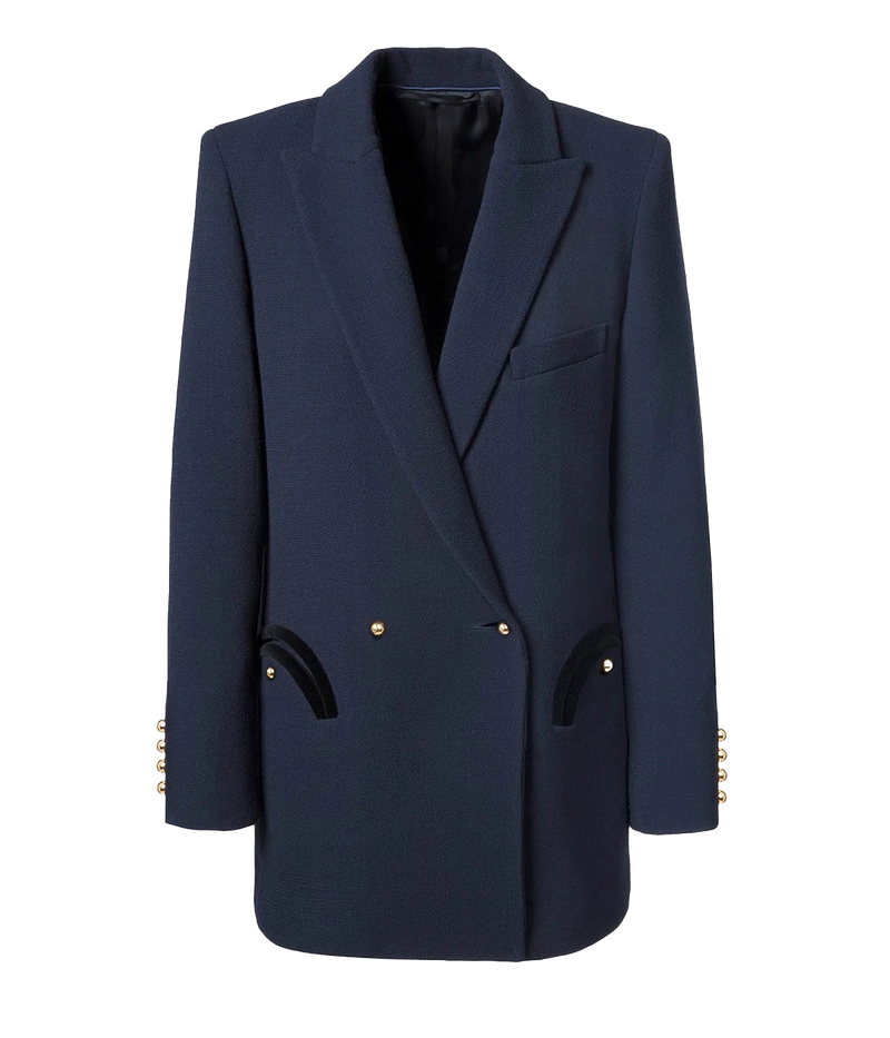 Resolute Everyday Double Breasted Blazer in NAVY