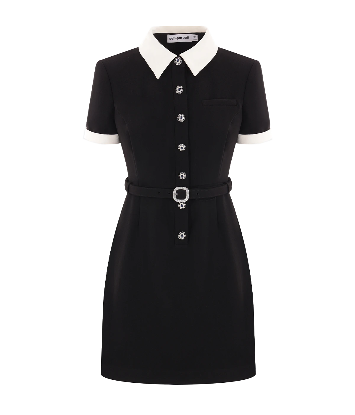Contrast Mini Dress in Black