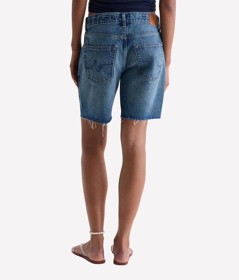 AG Jeans Ex-Boyfriend Short in Nouveau, on model, back view