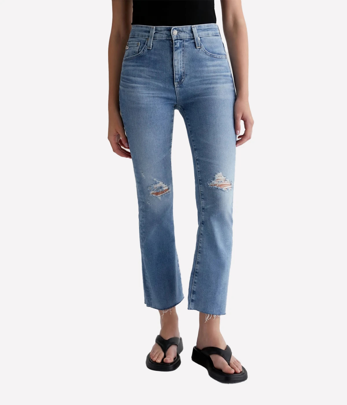 Farrah Boot Crop Jean in 20 Years Undertow Destruct