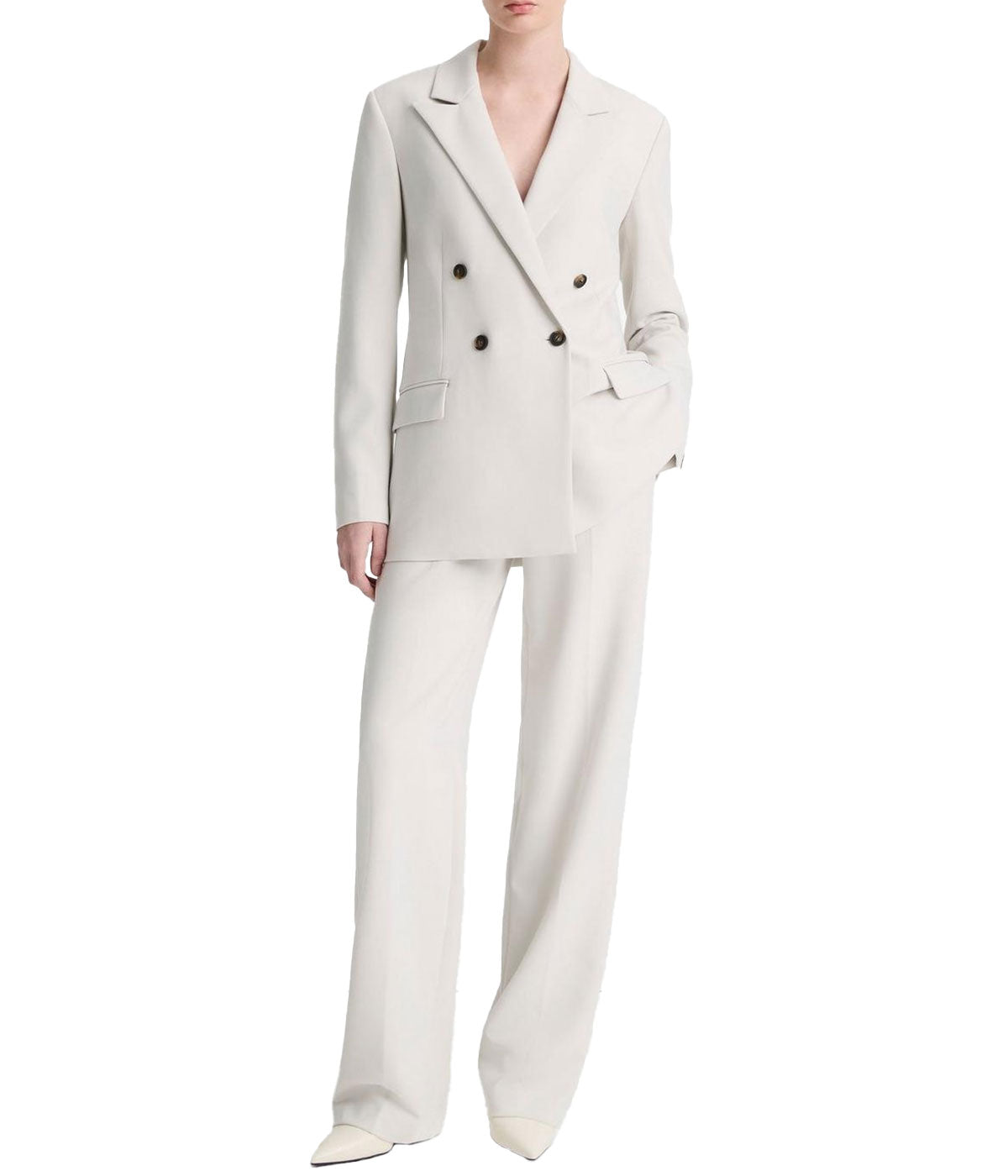 Double Breasted Blazer in Salt Glass