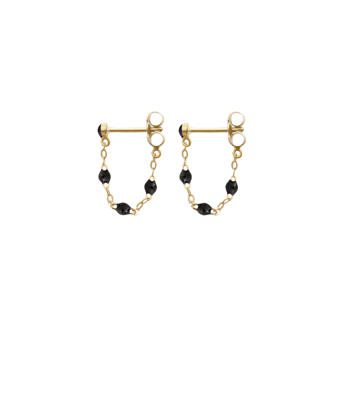 Classic Gigi Earrings 18K Yellow Gold in Noir