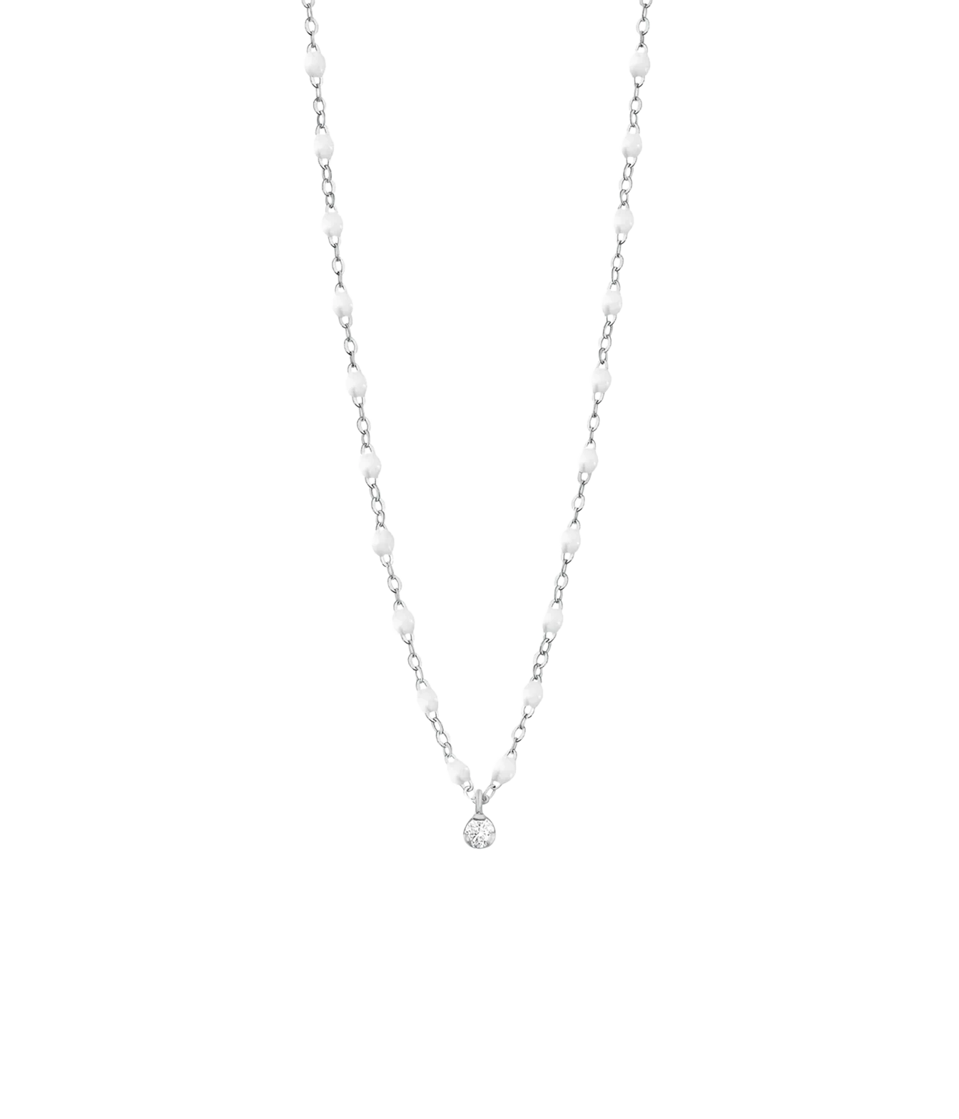 Gigi Supreme 50Cm Necklace In 18K White Gold & Diamond