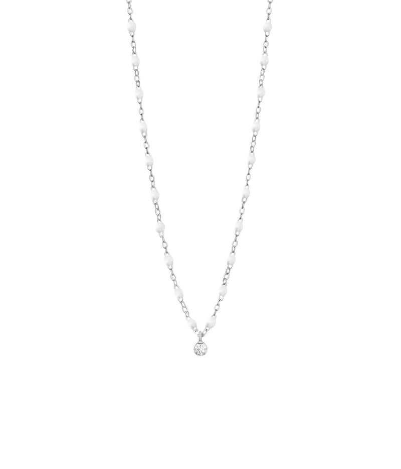 Gigi Supreme 50Cm Necklace In 18K White Gold & Diamond