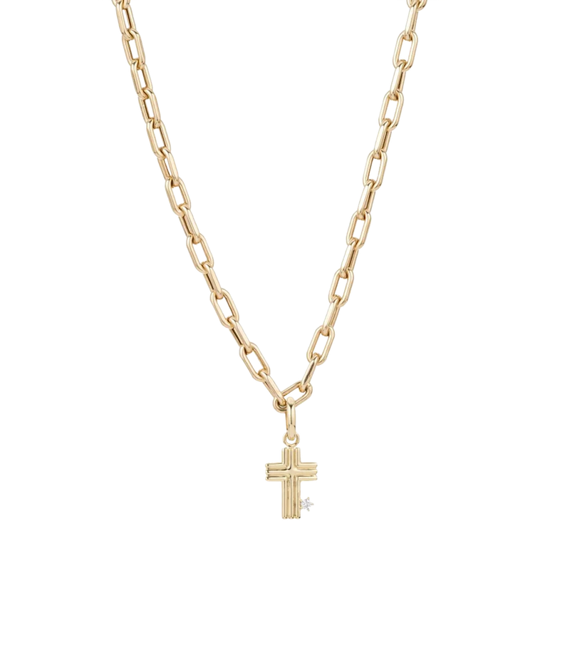Groovy Cross Hinged Charm Y14 Fine Jewellery in 14k Yellow Gold