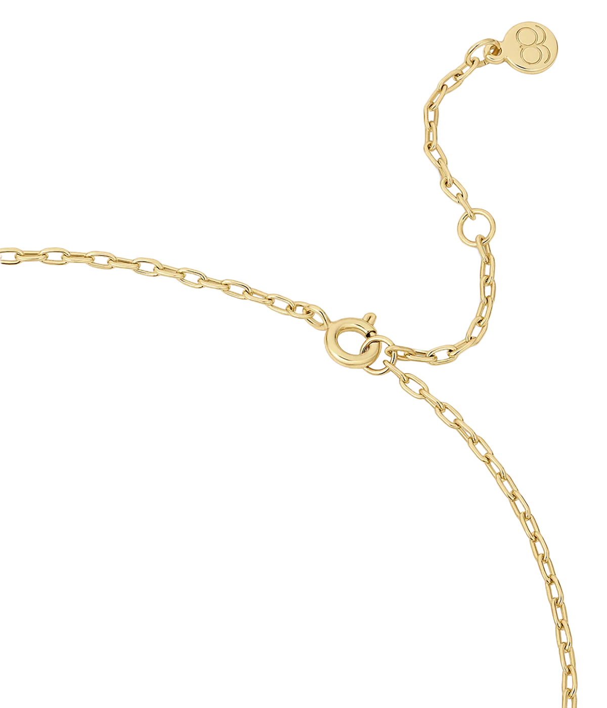 Heart Padlock Interlocking Necklace in Gold