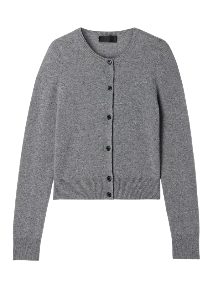 March Cardigan in Medium Grey Melange