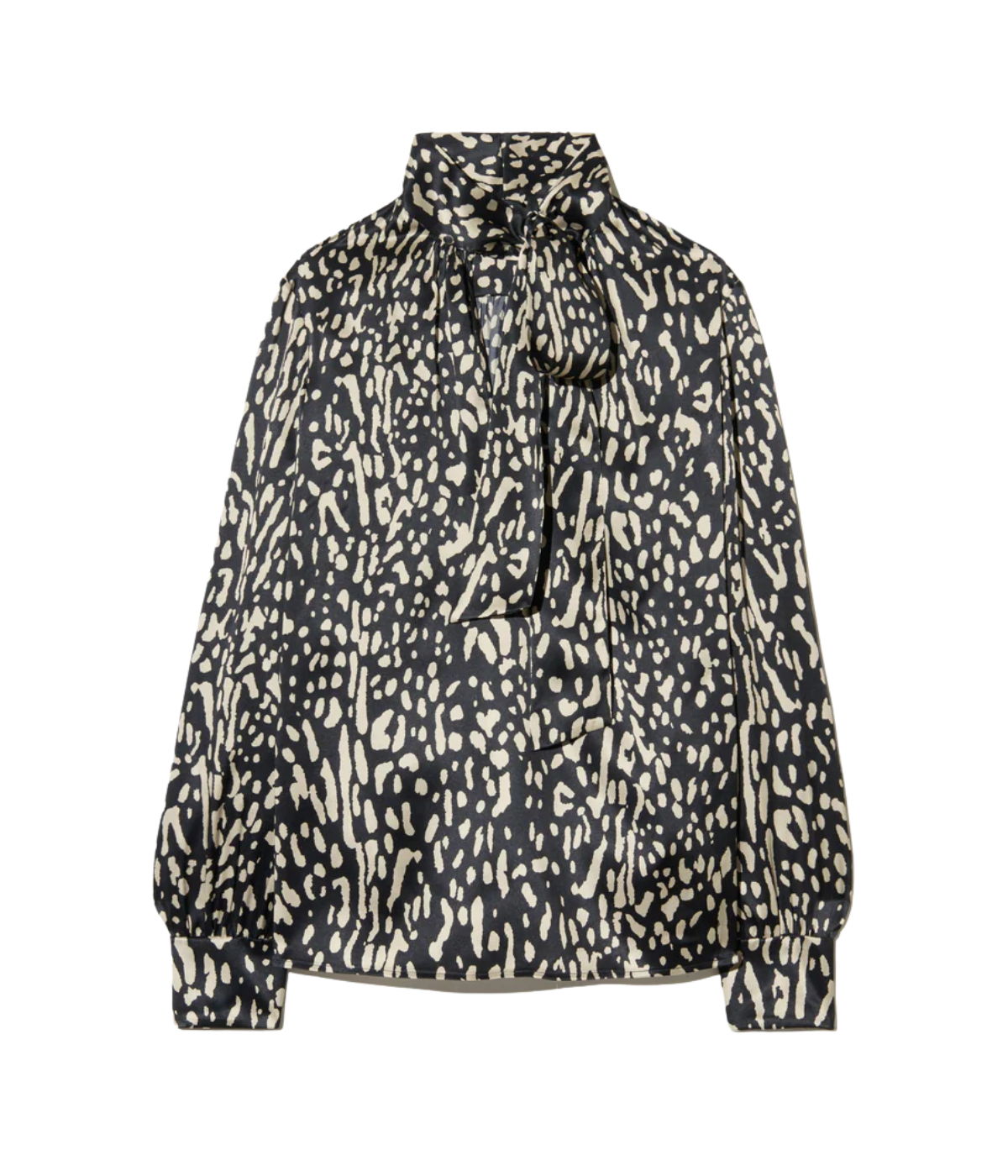 Janese Blouse in Black Cheetah Print