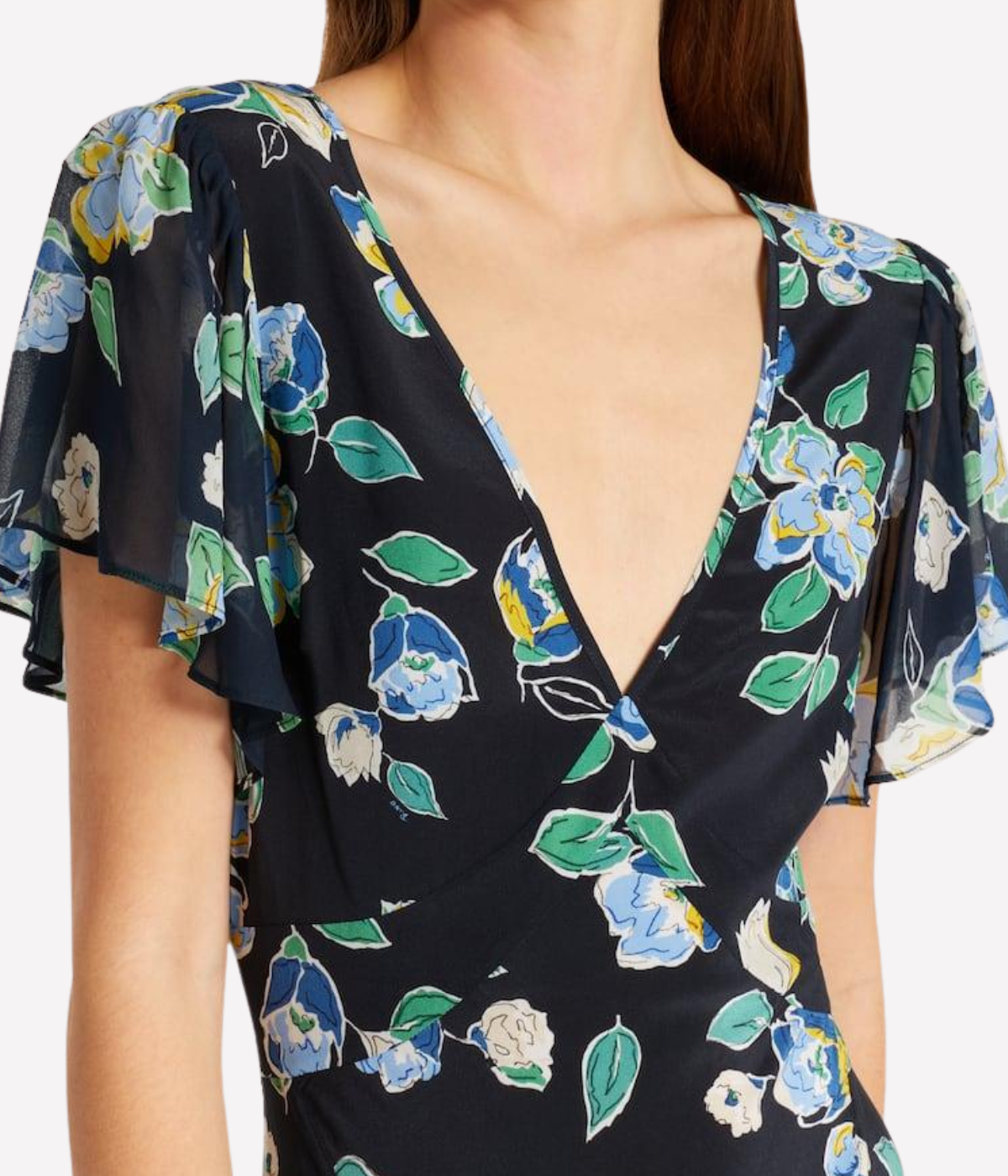 Evie Dress in Kimmie Floral Navy