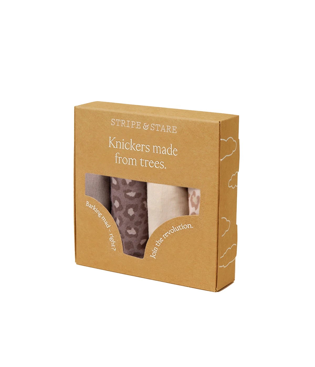 Upgrade your lingerie collection with the Stripe & Stare Knicker Four Pack in Neutral Leopard. This stylish set includes four knickers in soft Sand and Taupe colors, each featuring delicate lace trim that adds a touch of elegance. The playful Original print brings a hint of wildness, making these knickers both chic and comfortable. Perfect for everyday wear, they combine a modern design with a luxurious feel, ensuring you feel confident and stylish beneath your clothes.