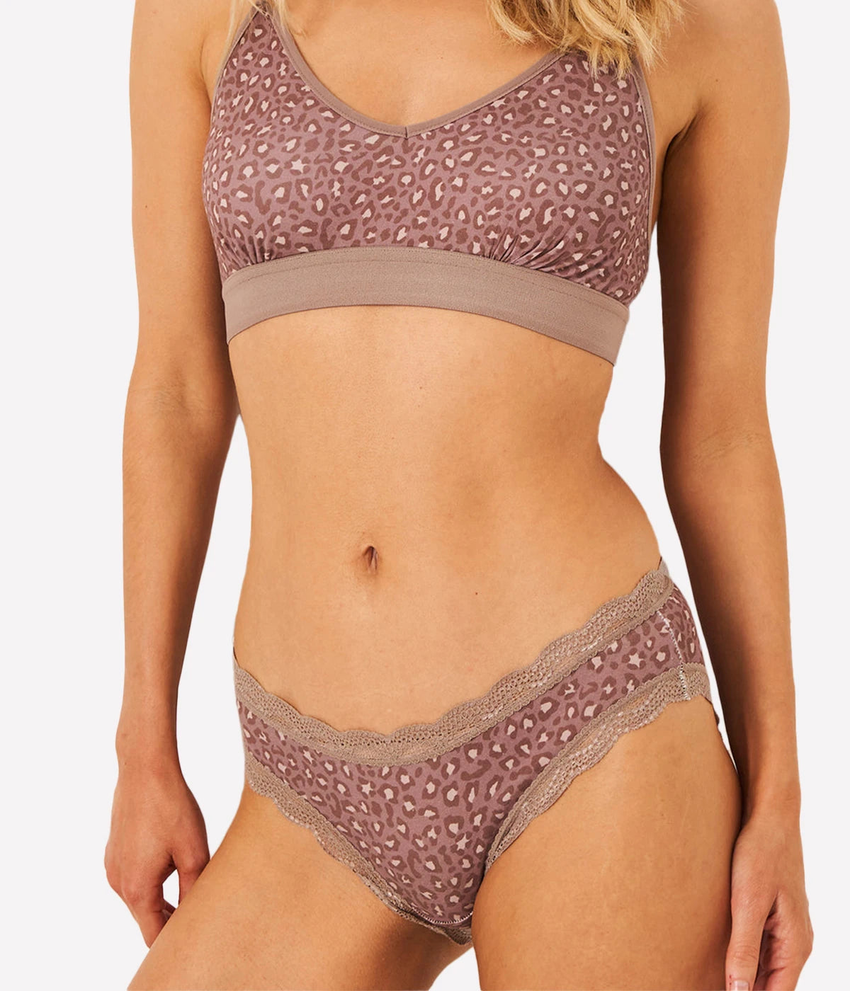 Knicker Four Pack in Neutral Leopard