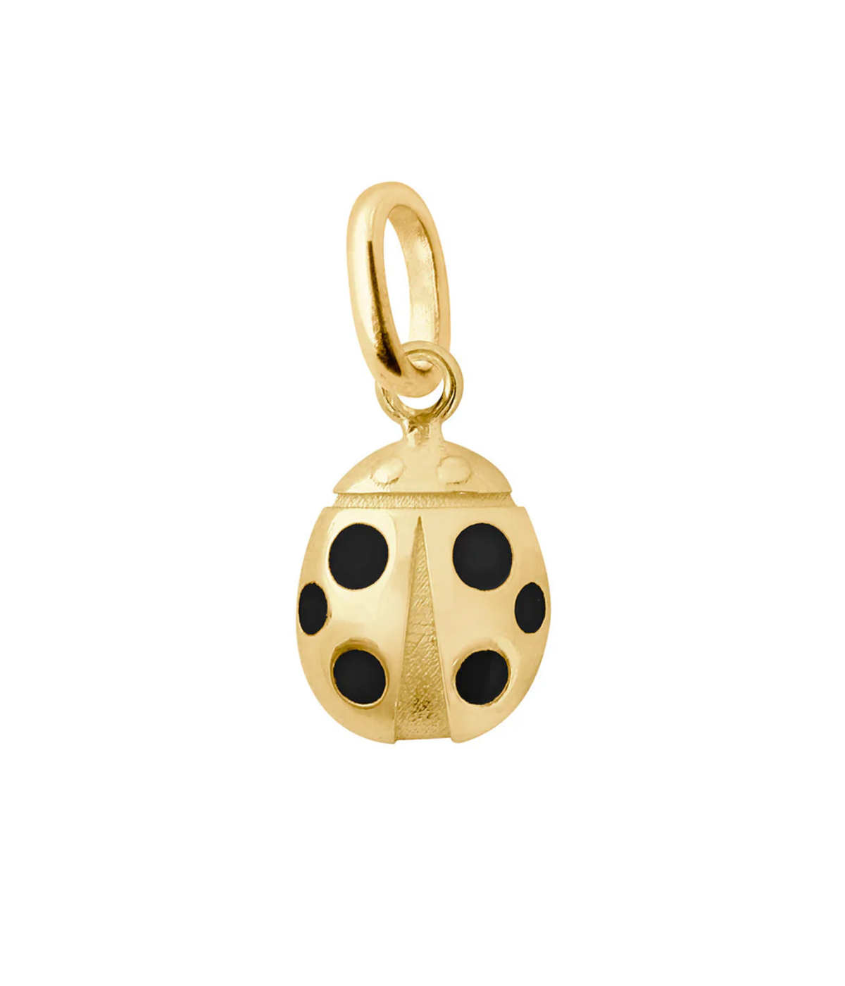 Ladybug Pendant Yellow Gold & Black