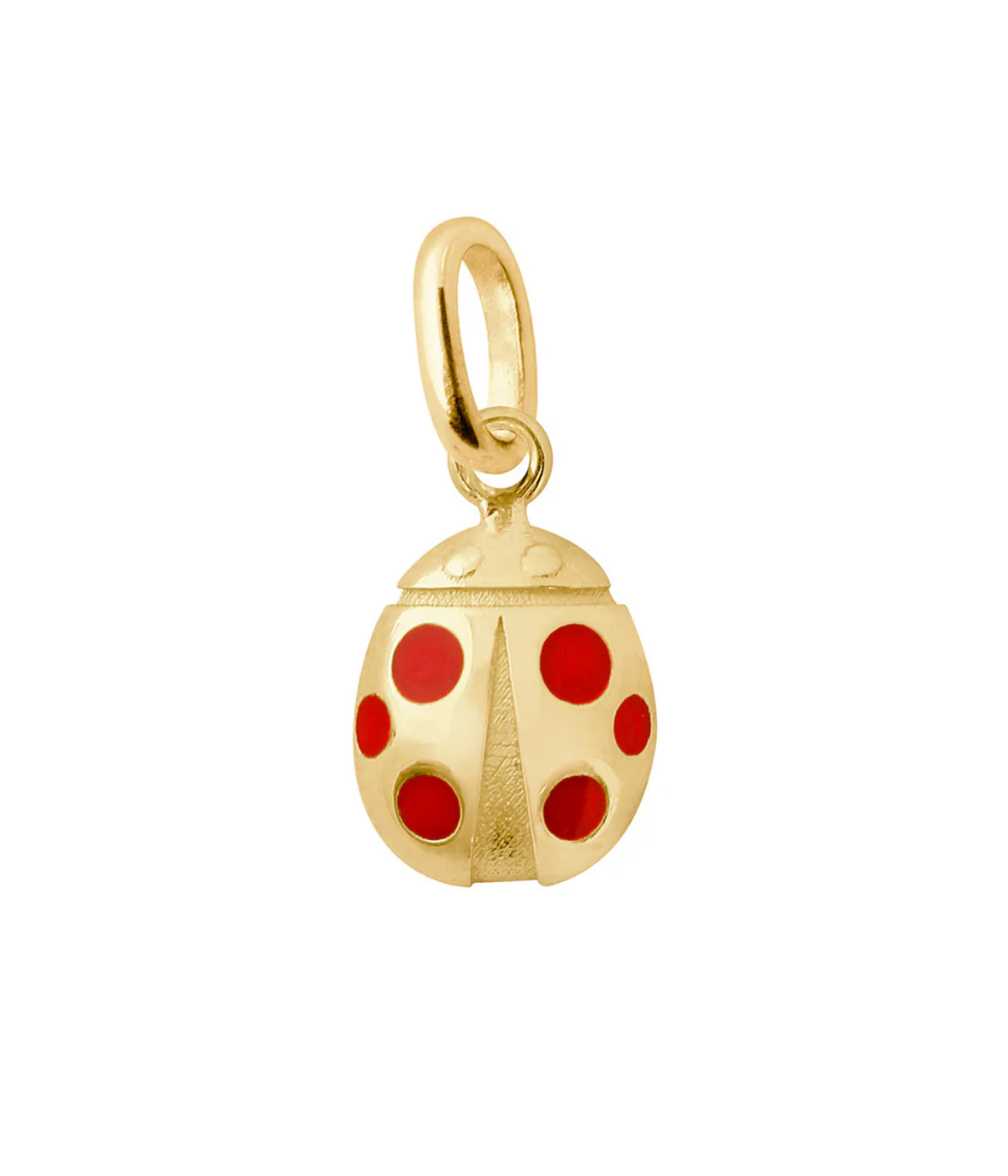 Ladybug Pendant Yellow Gold & Poppy