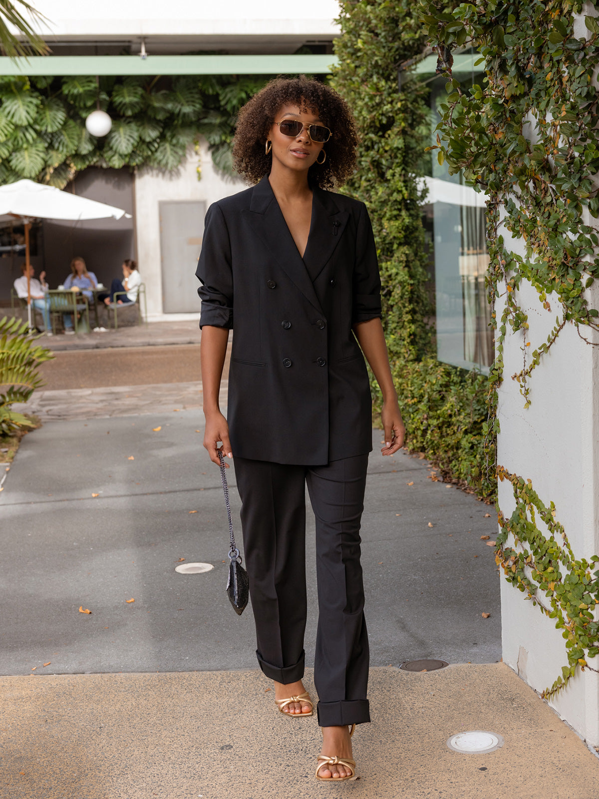 Double Breasted Blazer in Black