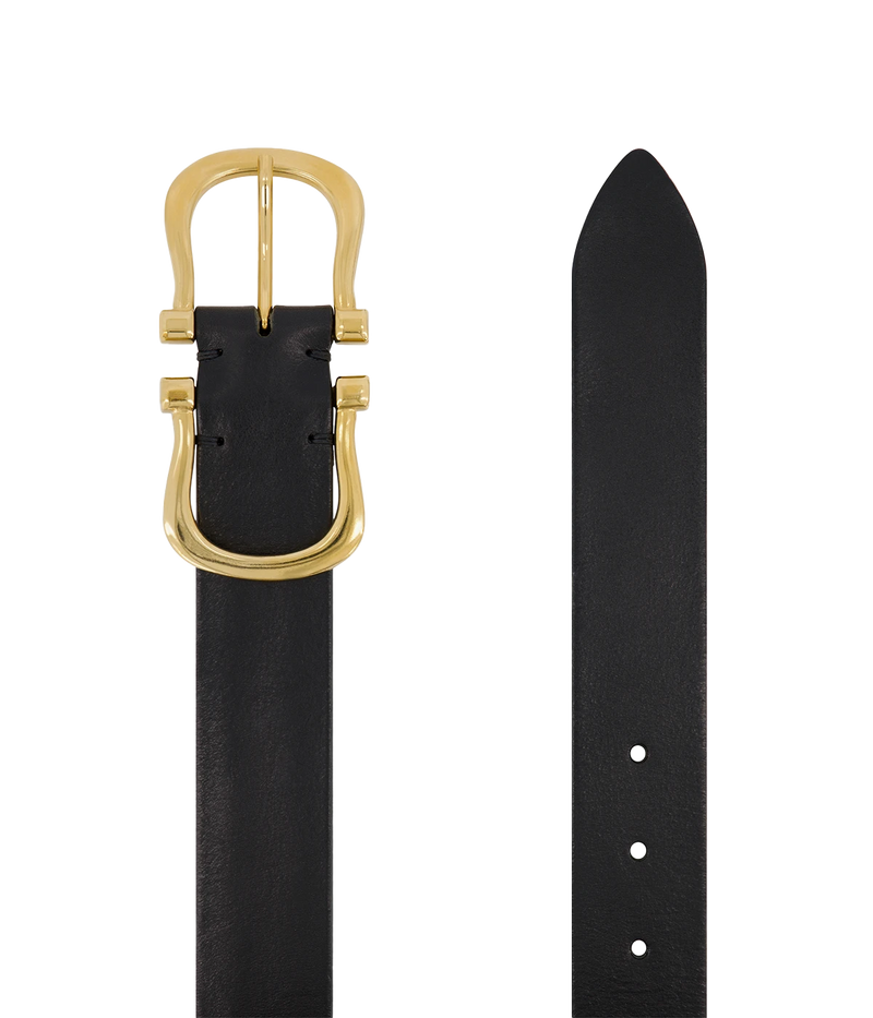 Gold Nicky X Belt in Black