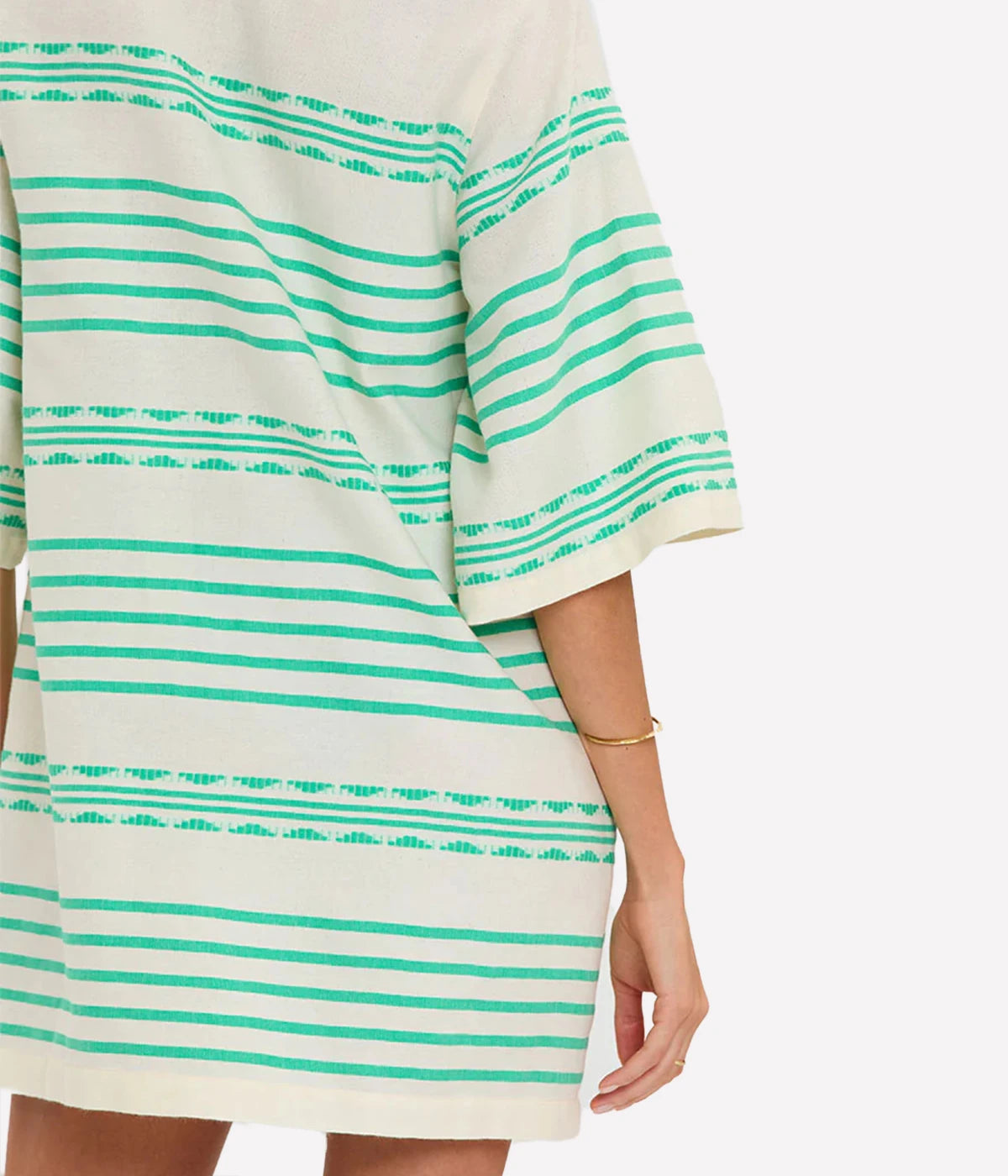 Belkis V Neck Caftan in Chereka Green