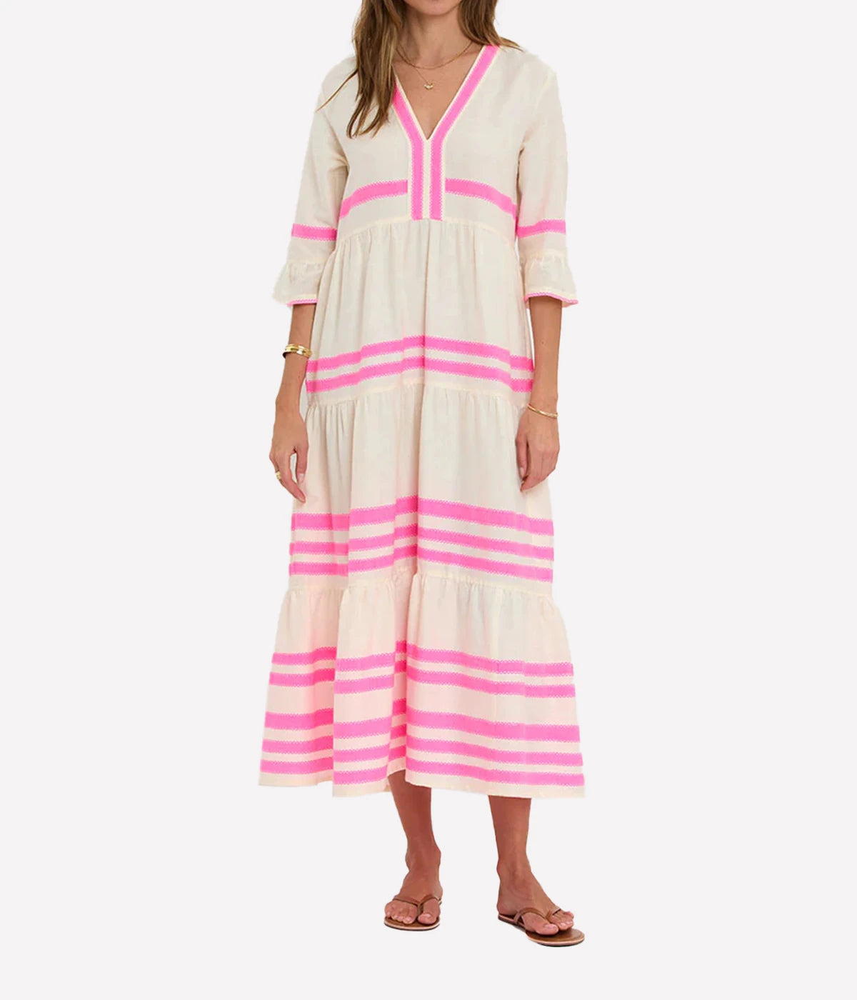 Hawi Flutter Dress in Zefeni Fuchsia