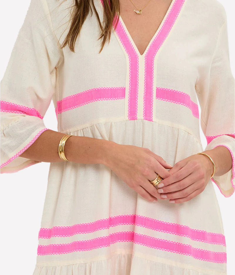 Hawi Flutter Dress in Zefeni Fuchsia