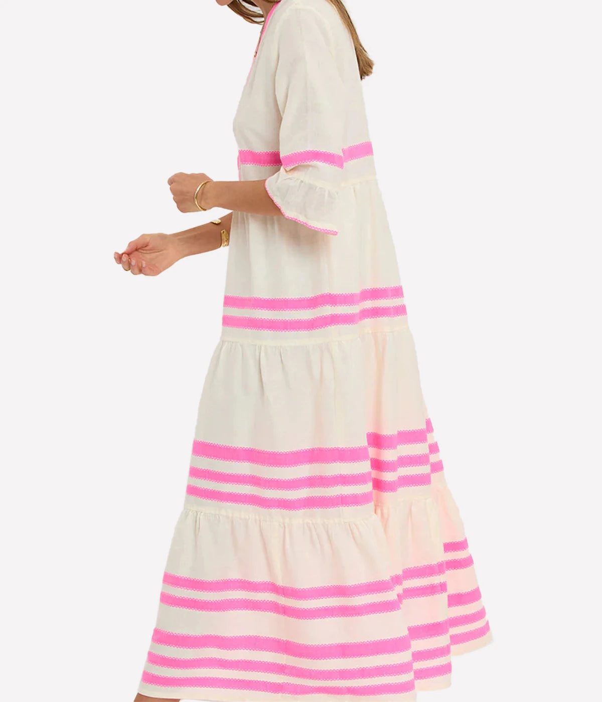 Hawi Flutter Dress in Zefeni Fuchsia