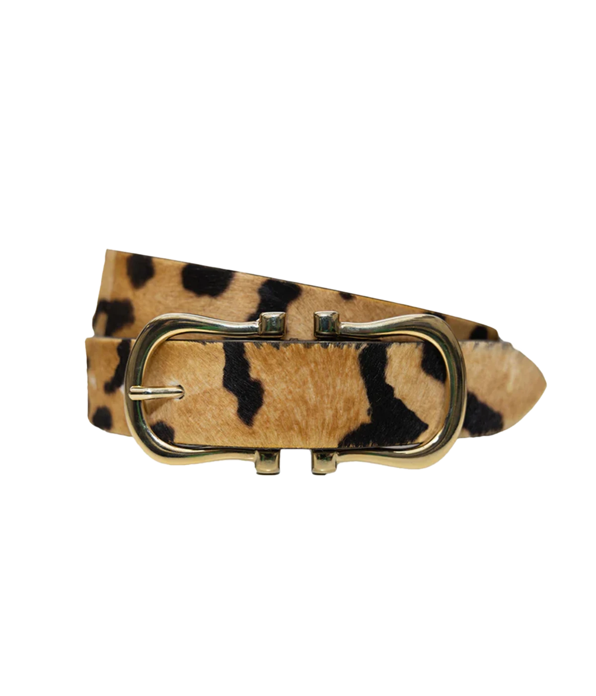 Baby Gold Nicky X Belt in Leopard
