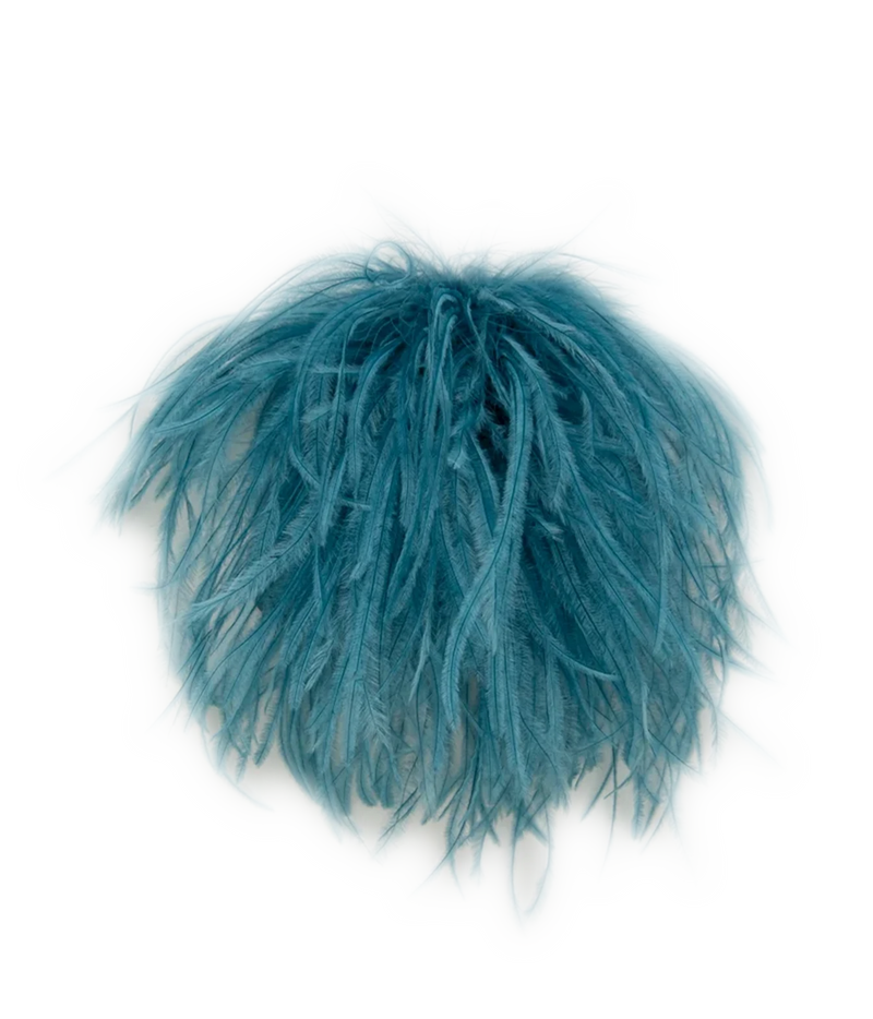 indress meryl brooch in river - bird feather brooch in river blue colour
