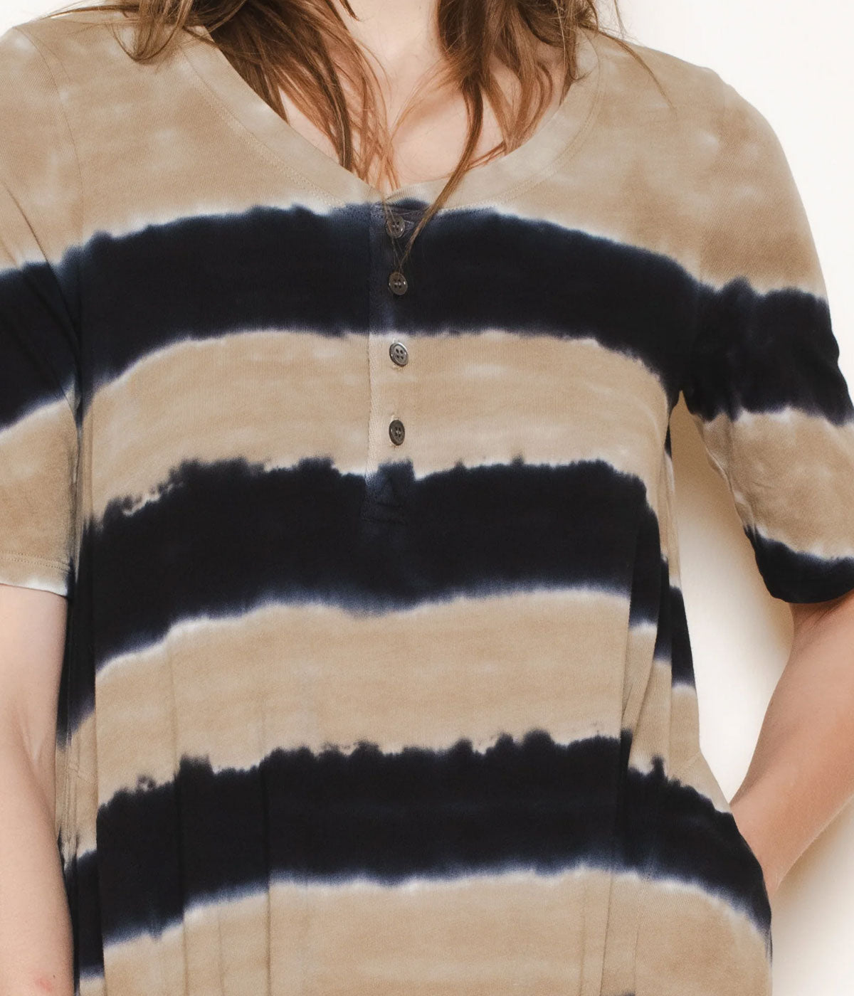 Christy Drama Maxi in Neutral Stripes