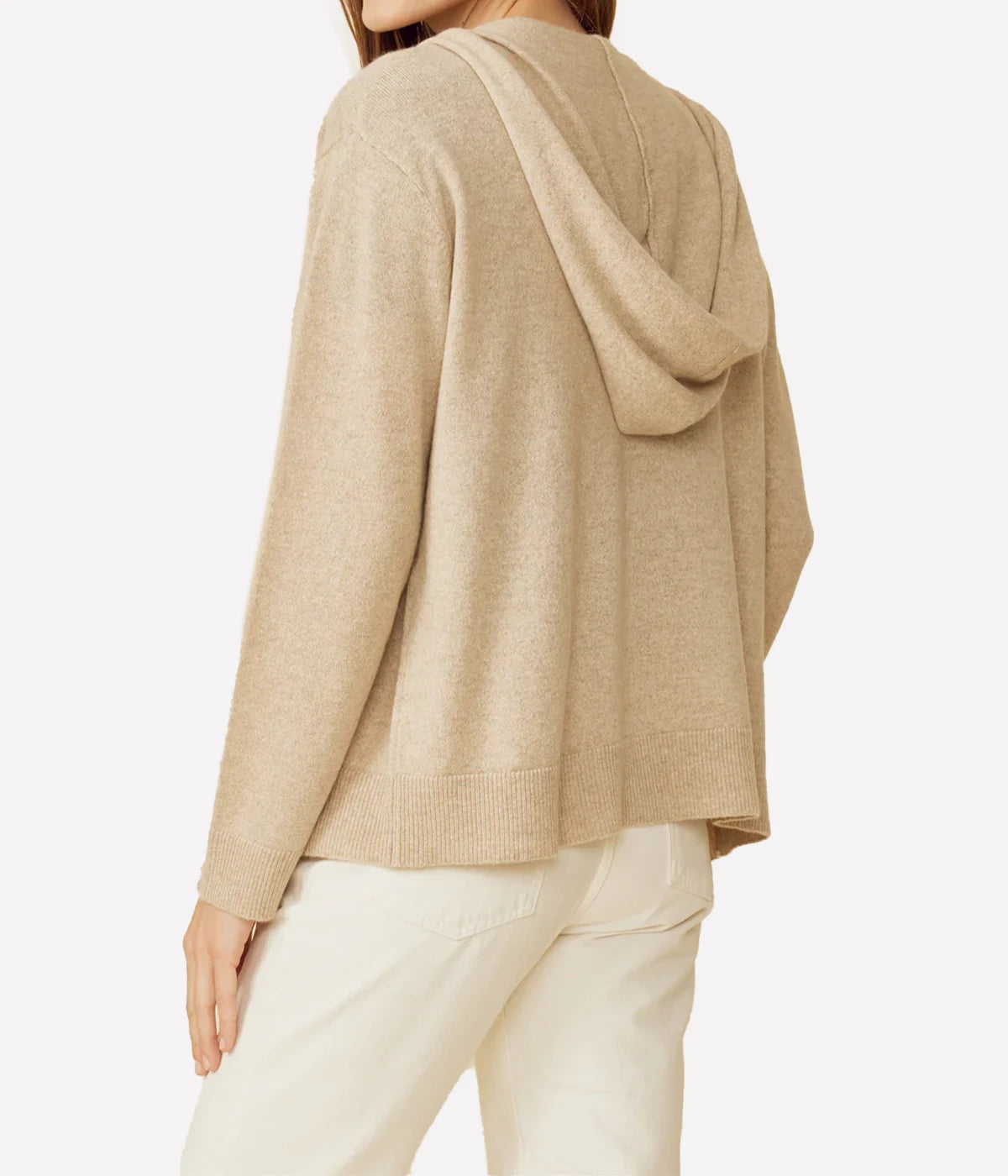 Colorado Cashmere Hoodie Knitwear In Oatmeal