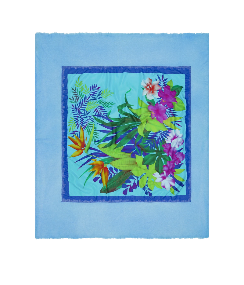 One Of A Kind Foulard Scarf In Aqua