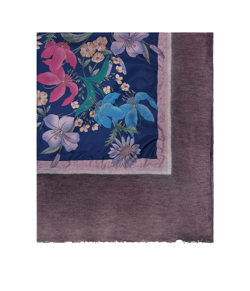 One Of A Kind Foulard Scarf In Blue Navy