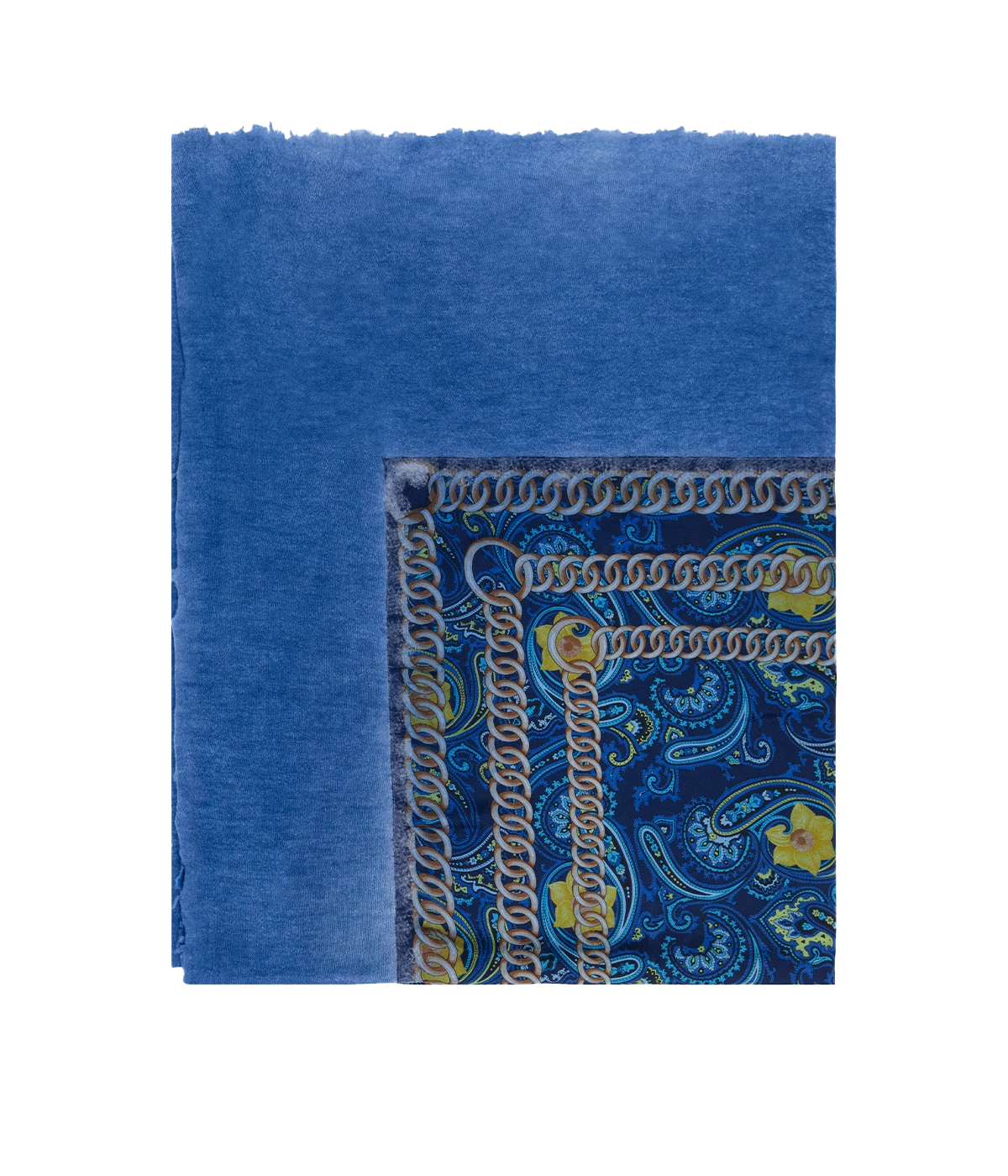 One Of A Kind Foulard Scarf In Genziana