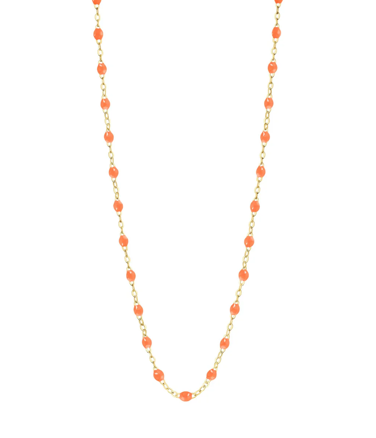 Classic Gigi 42cm Necklace 18ct Yellow Gold & Orange