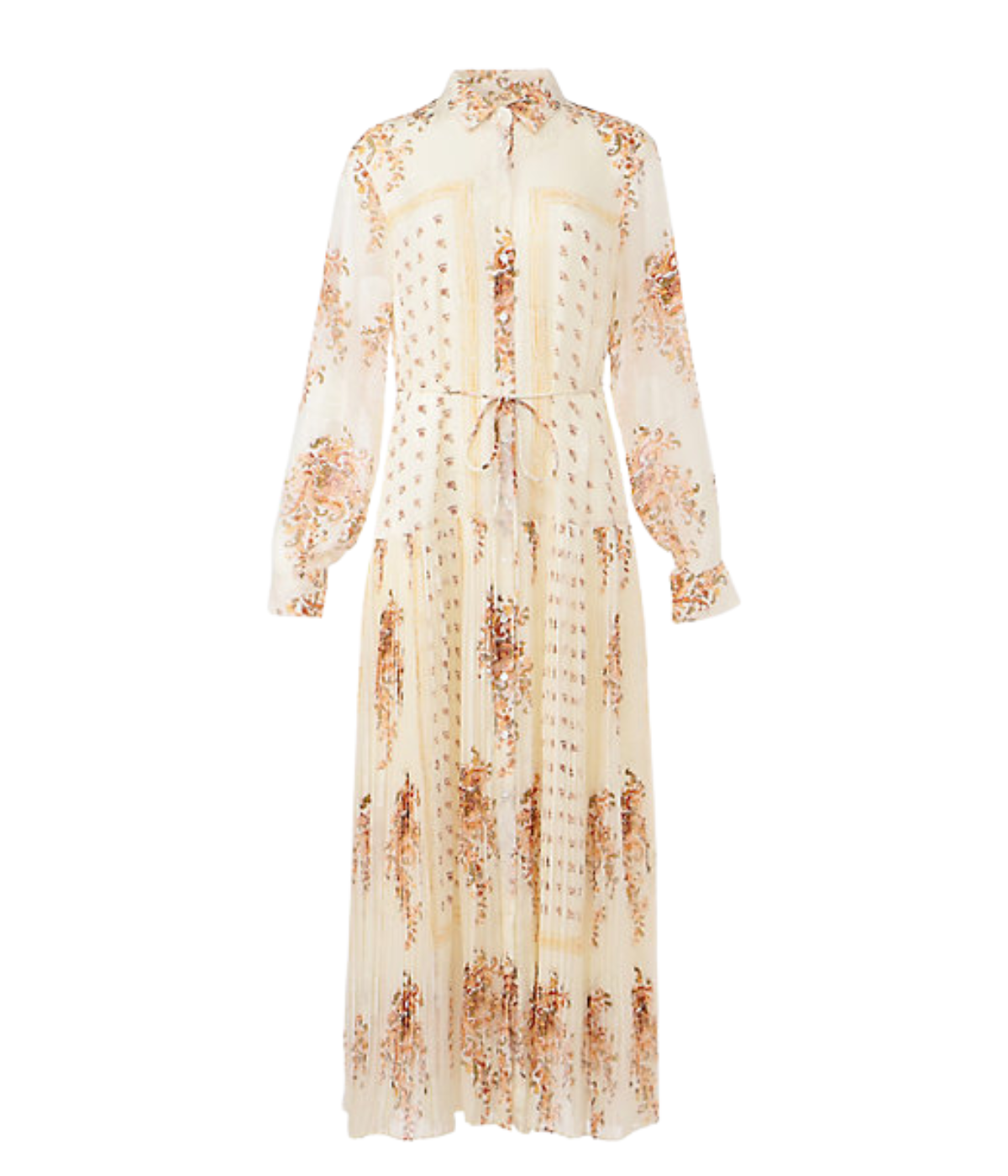 Emilie Drop Waist Shirt Dress in Alabaster