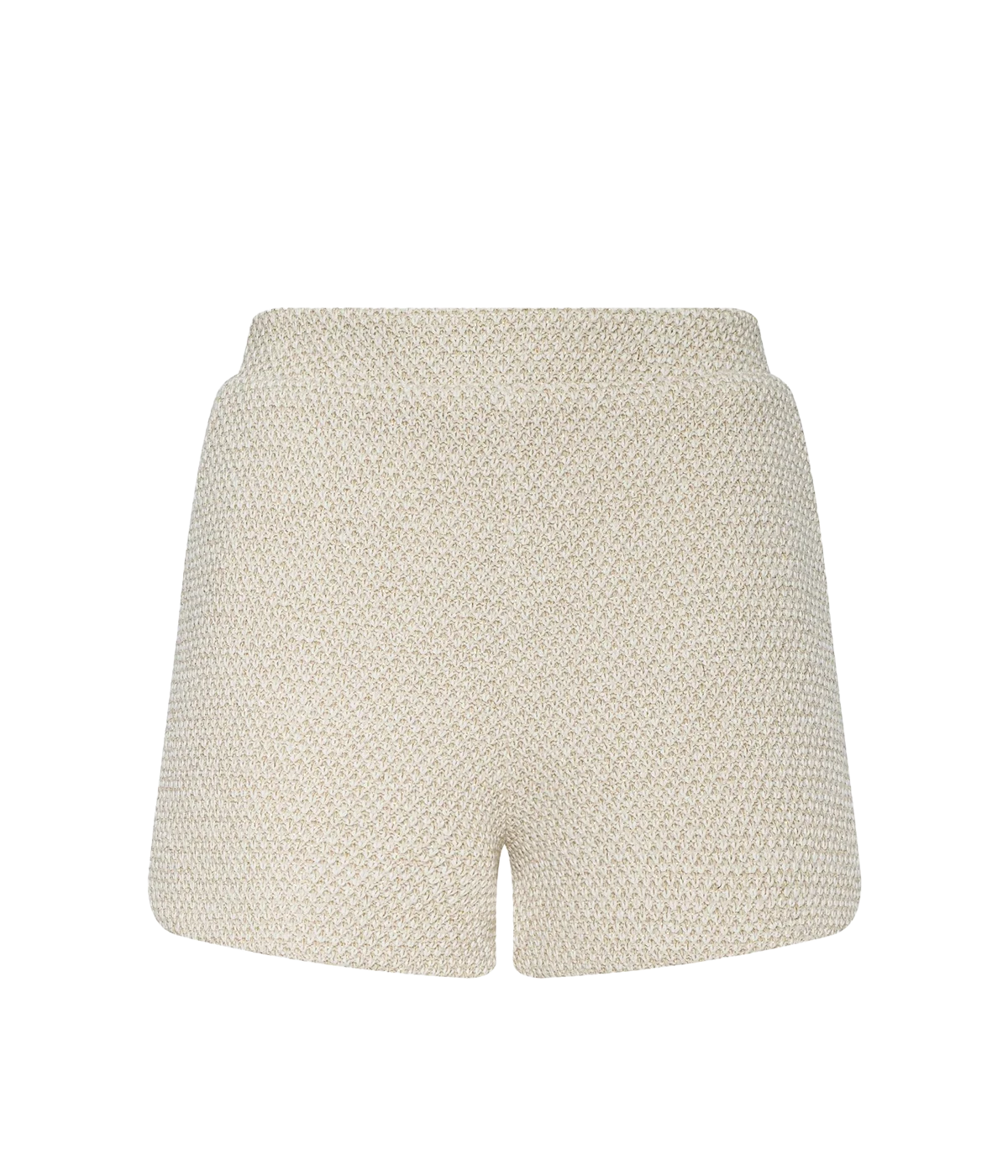 Radlee Knit Short in White Ivory Gold