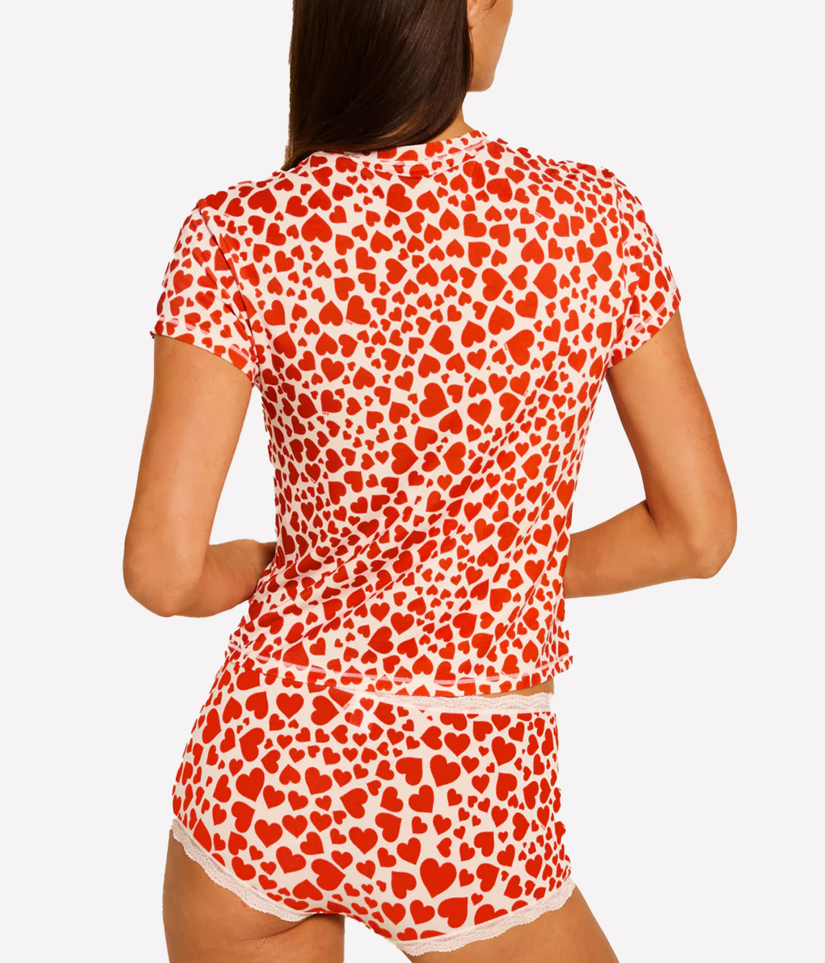 RIXO Hipster in Love Hearts Ivory