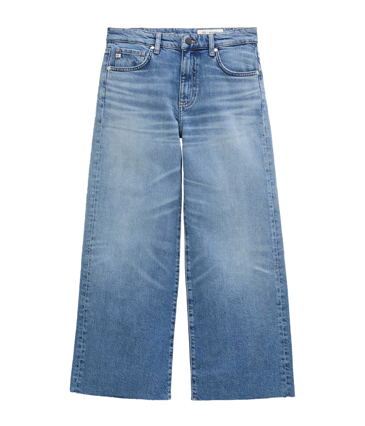 AG Jeans Saige Wide Leg Crop in 17 Years Duet, front view