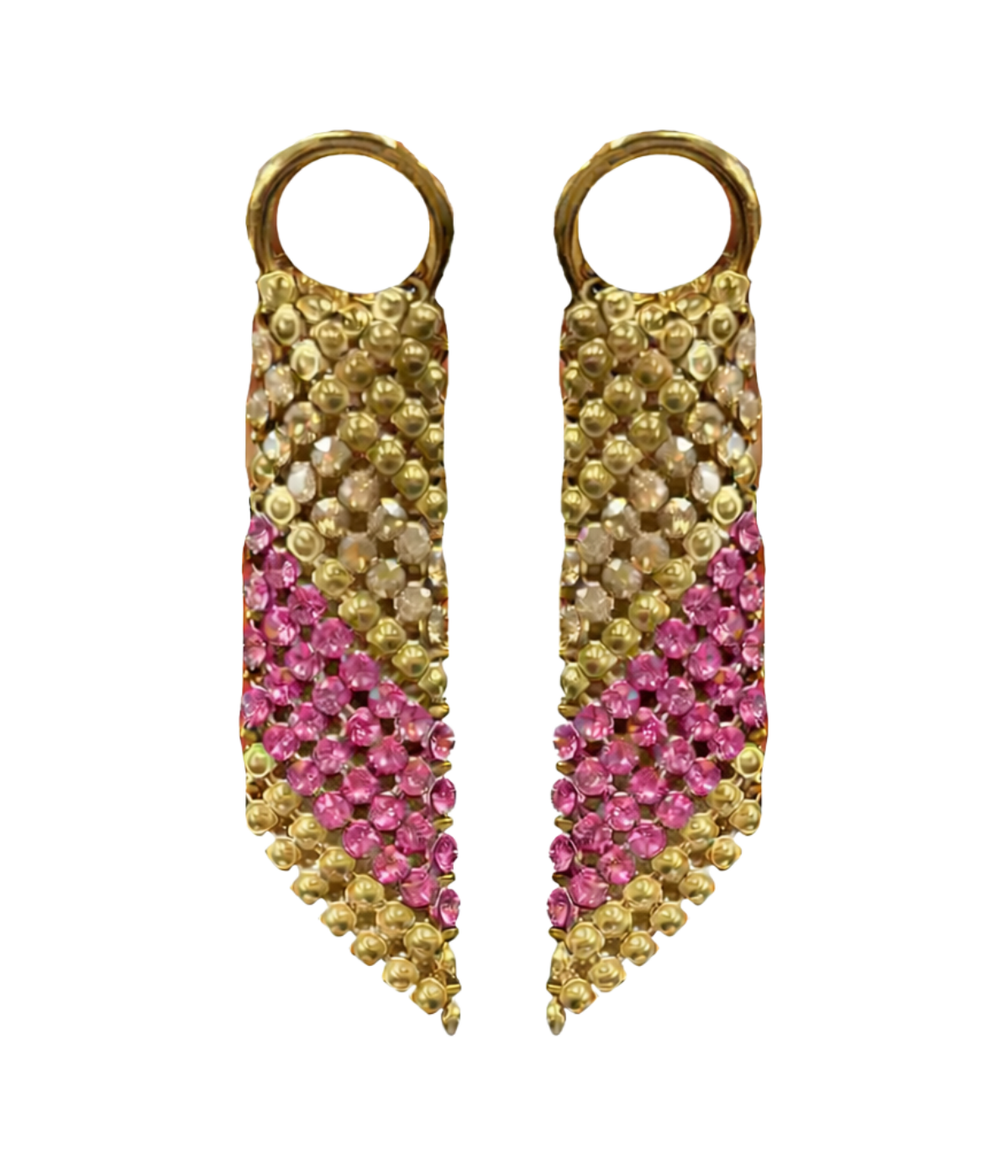 Sasha Earrings in Gold & Pink
